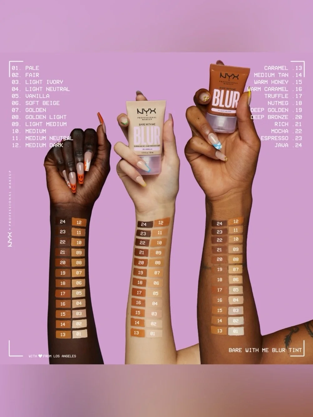Nyx Bare With Me Blur Tint Foundation Medium Neutral 1 Oz Vegan Cruelty Free